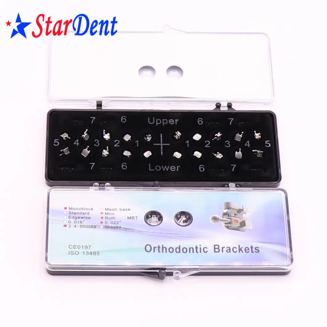 Mesh Standard Mini Mbt 0.018/0.022 Slot Metal Brackets Ortho